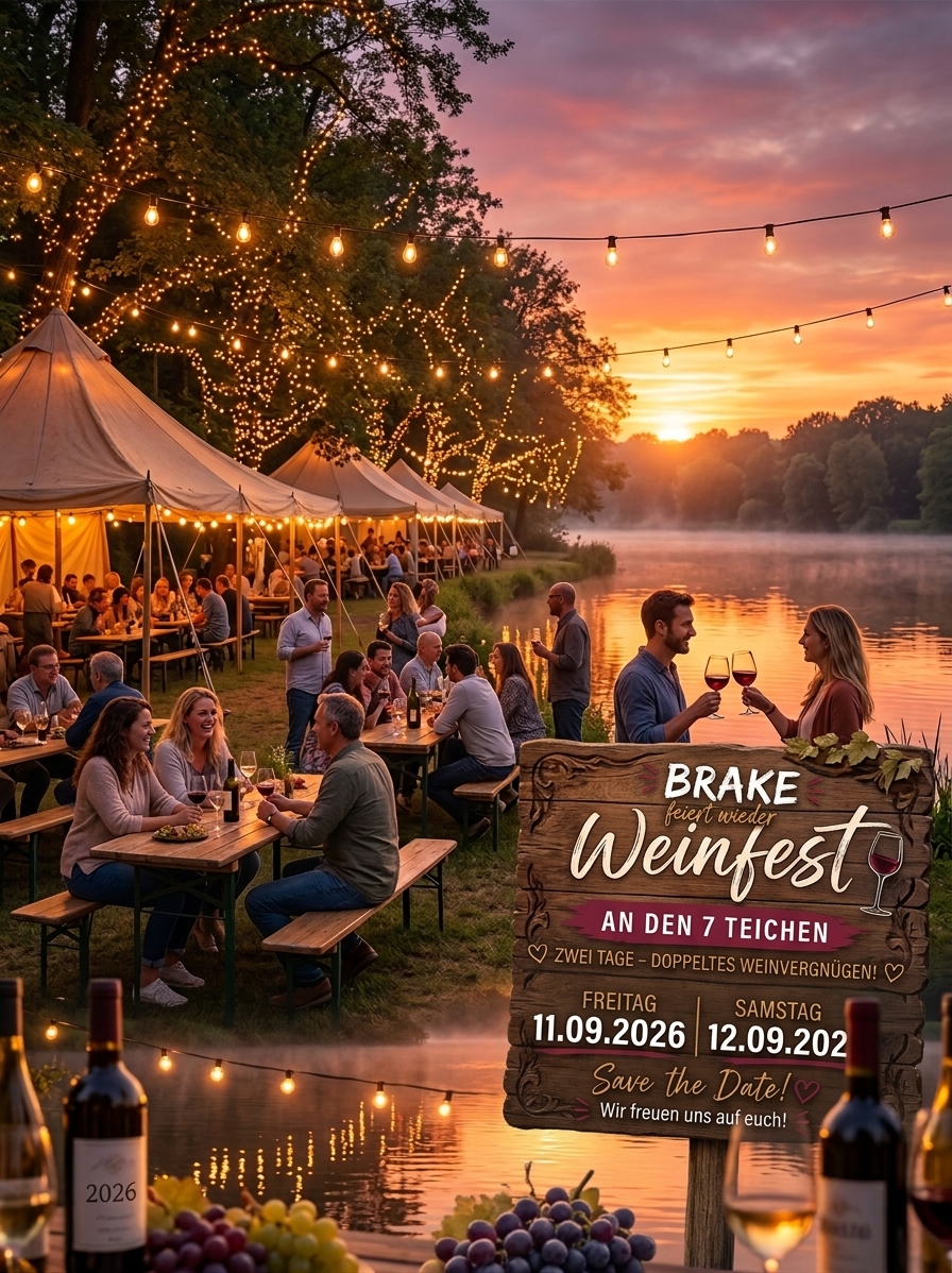 Weinfest Brake 2026 an den 7 Teichen